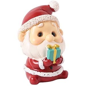 Santa Claus Mini Christmas Figurine Resin Miniature Garden Ornament Table Decor
